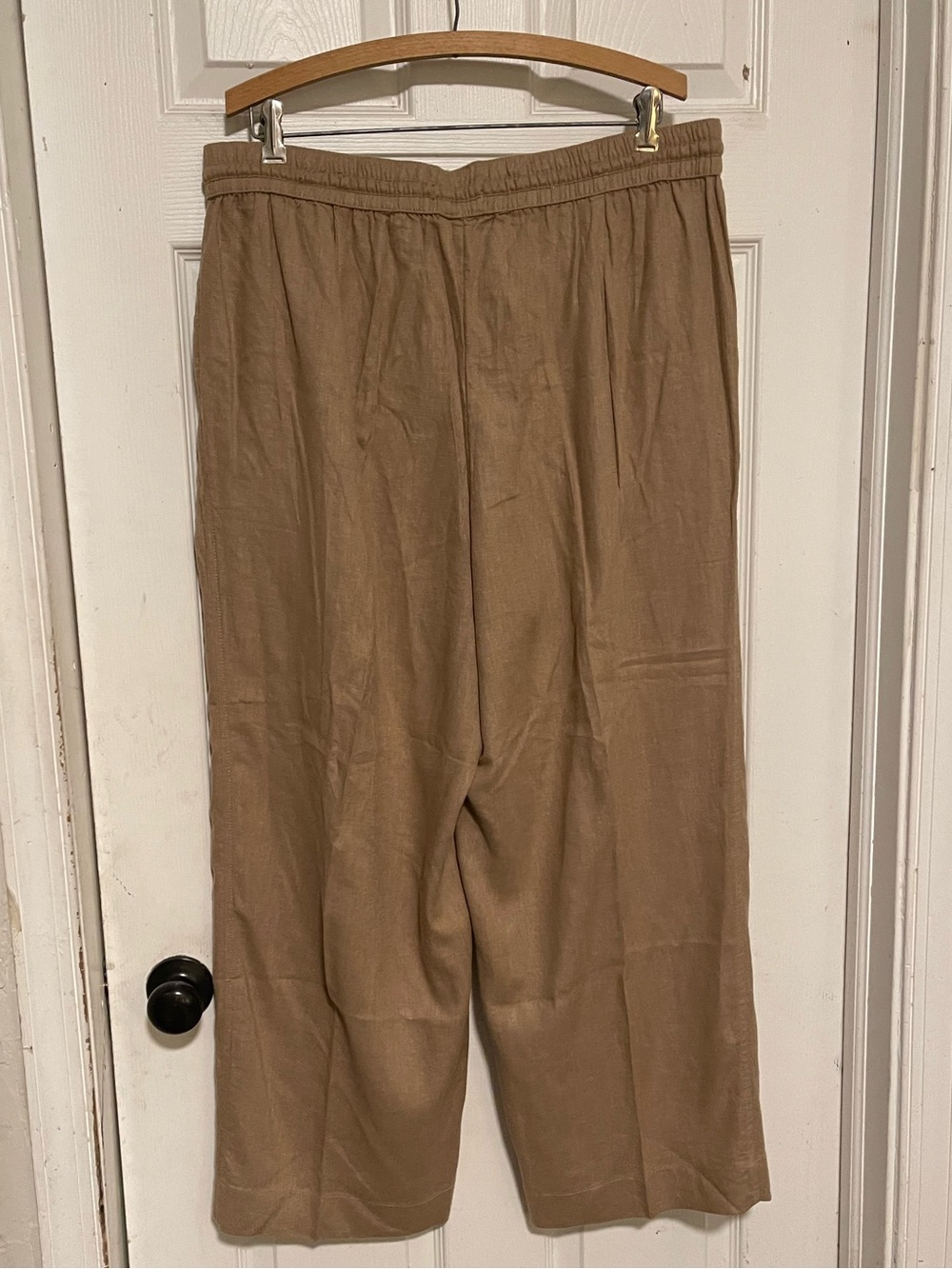 New Nautica Drawstring Chinos in Khaki linen blend pants wide leg - Picture 9 of 9